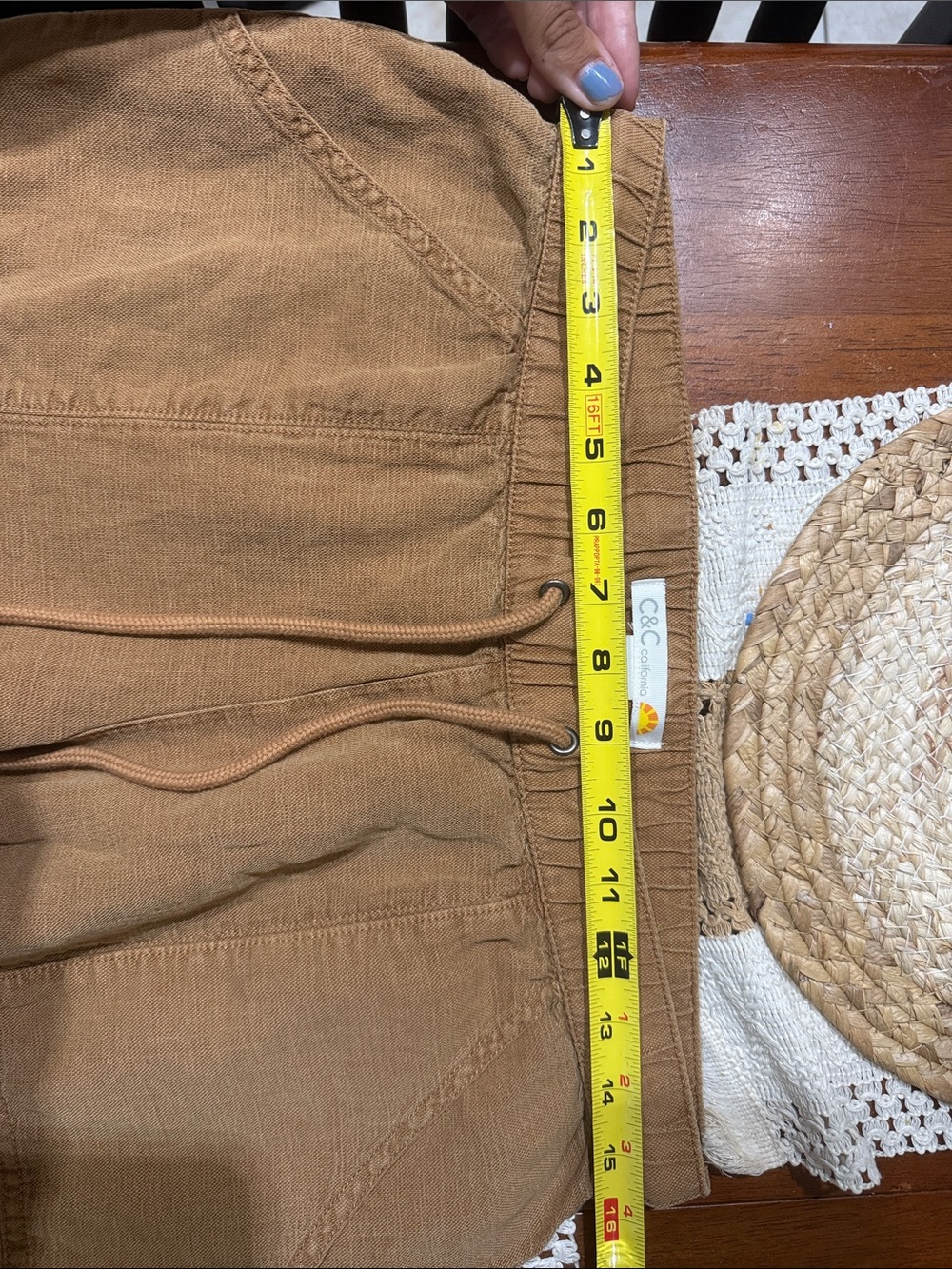 C&C California Women's Brown Drawstring Cargo Joggers - Picture 7 of 7